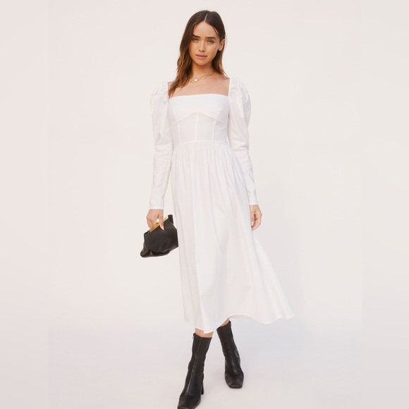 Reformation Dresses & Skirts - Reformation White Poplin Luce Dress